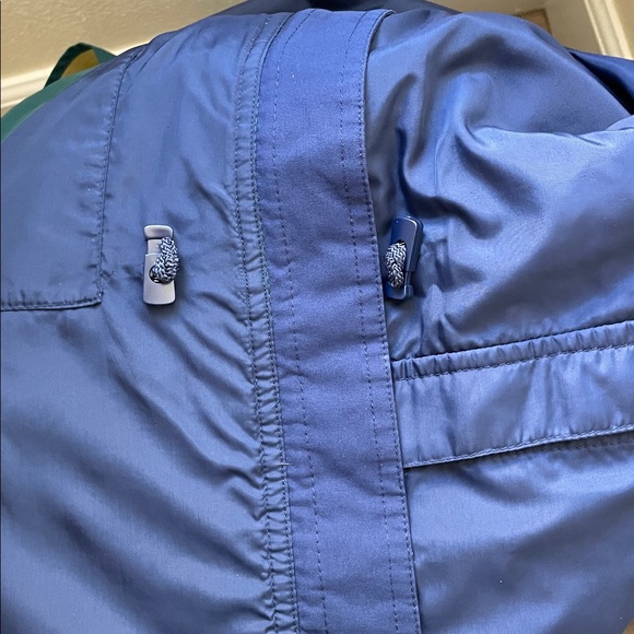 Eddie Bauer Jacket Womens Large Hooded Green Rain Hiking Camping Utility Coat - Picture 12 of 12